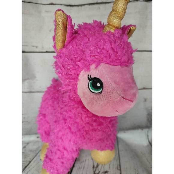 Build A Bear Pink Sparkle Llamacorn Llama Unicorn Plush 18" Glitter Valentines - Picture 2 of 7